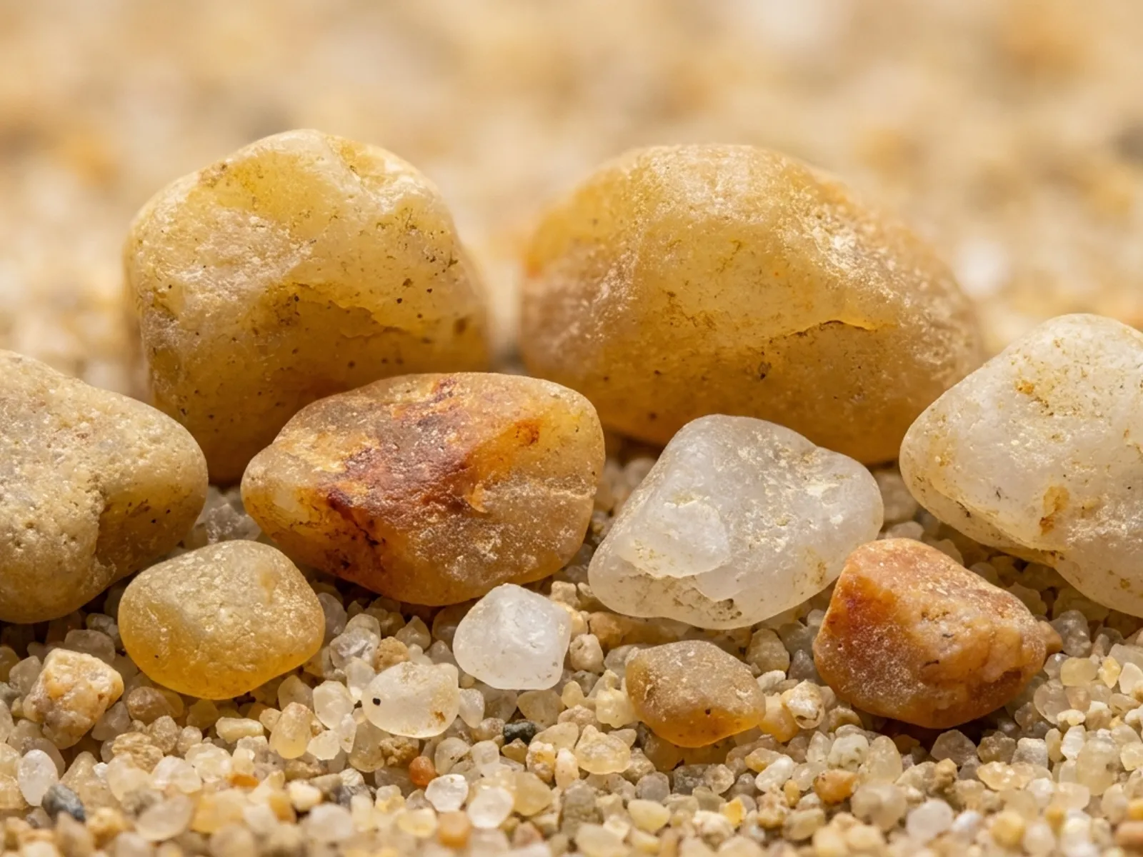Piasek budowlany szczakowa 0-4 mm (żółty) — makro
